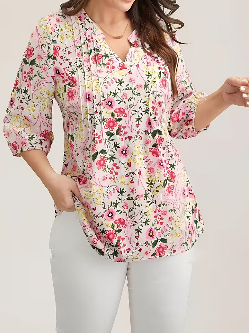 Floral Print Loose Women's Top