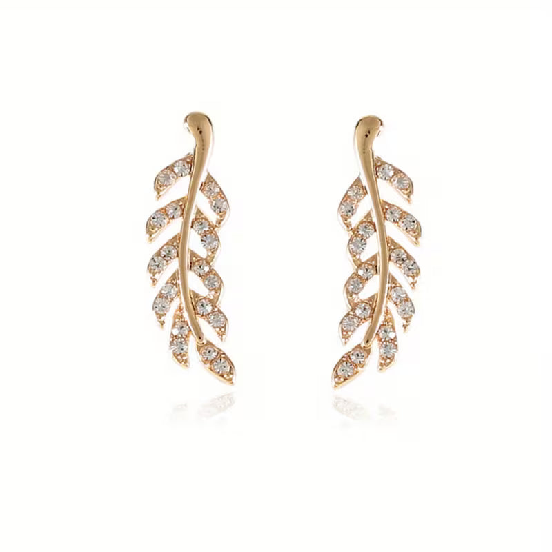 Adorable Symmetrical Hollow Leaf Earrings