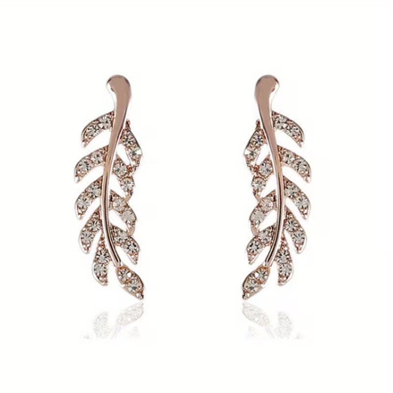 Adorable Symmetrical Hollow Leaf Earrings