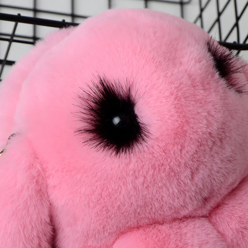 Trending Cute Fluffy Plush Rabbit Backpack – Soft & Lightweight Bag