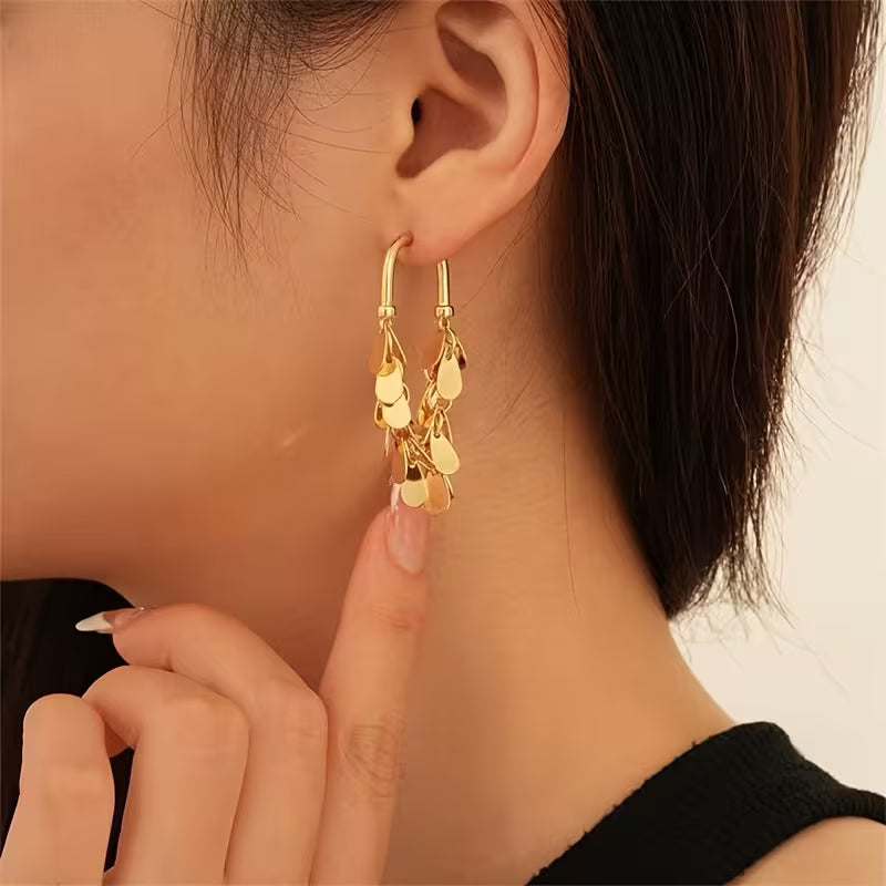 Golden Gleam Tassel Drops for Women