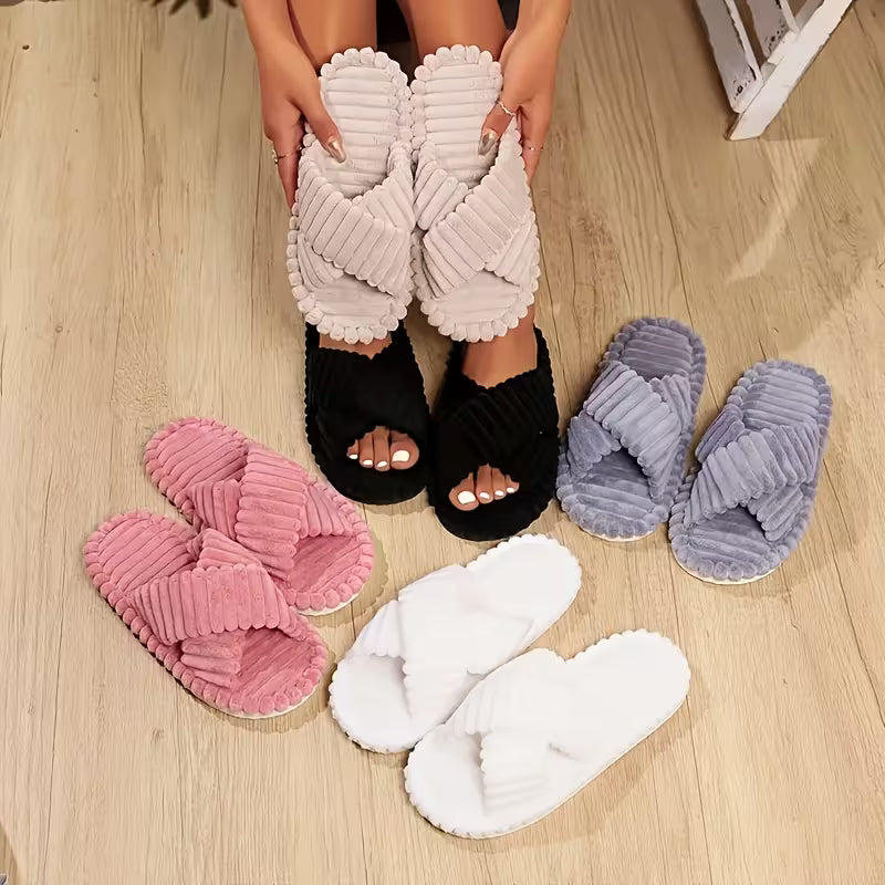Winter Warm Solid Color Slippers