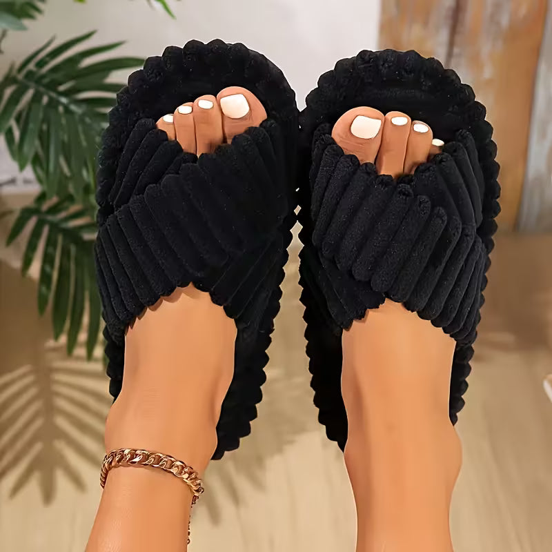 Winter Warm Solid Color Slippers