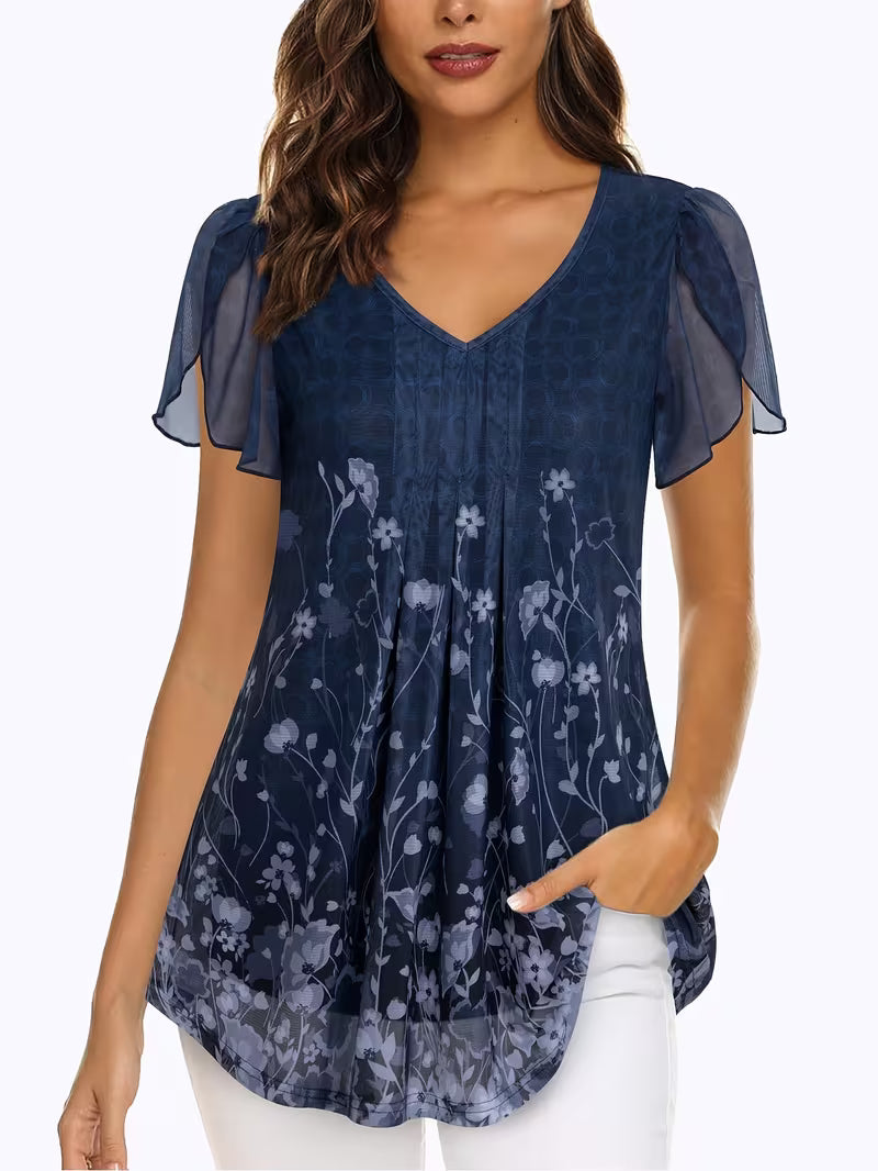 Women's Casual Short Sleeve Shirts Tops