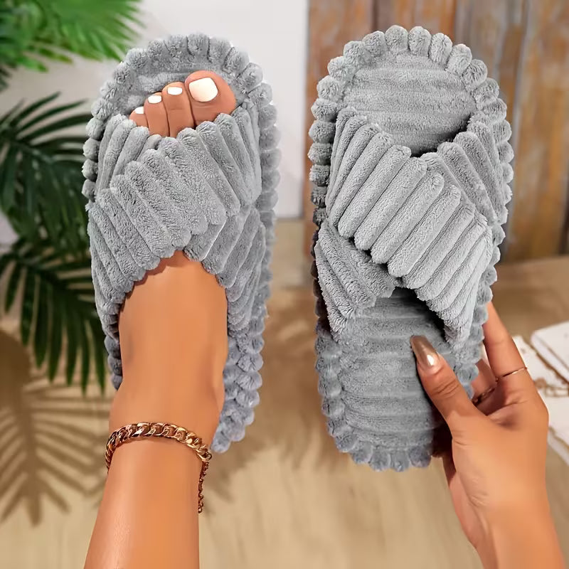 Winter Warm Solid Color Slippers