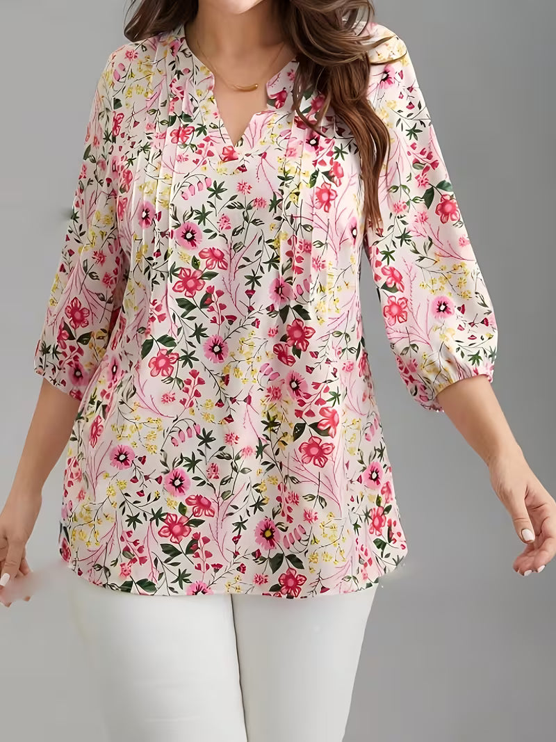 Floral Print Loose Women's Top