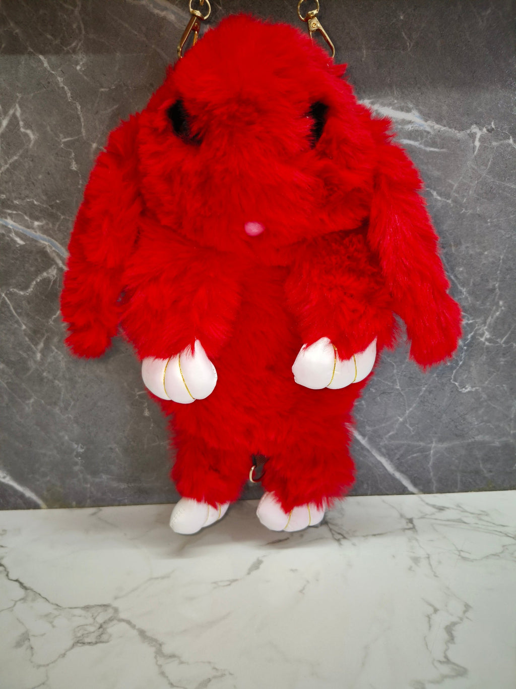 Trending Cute Fluffy Plush Rabbit Backpack – Soft & Lightweight Bag