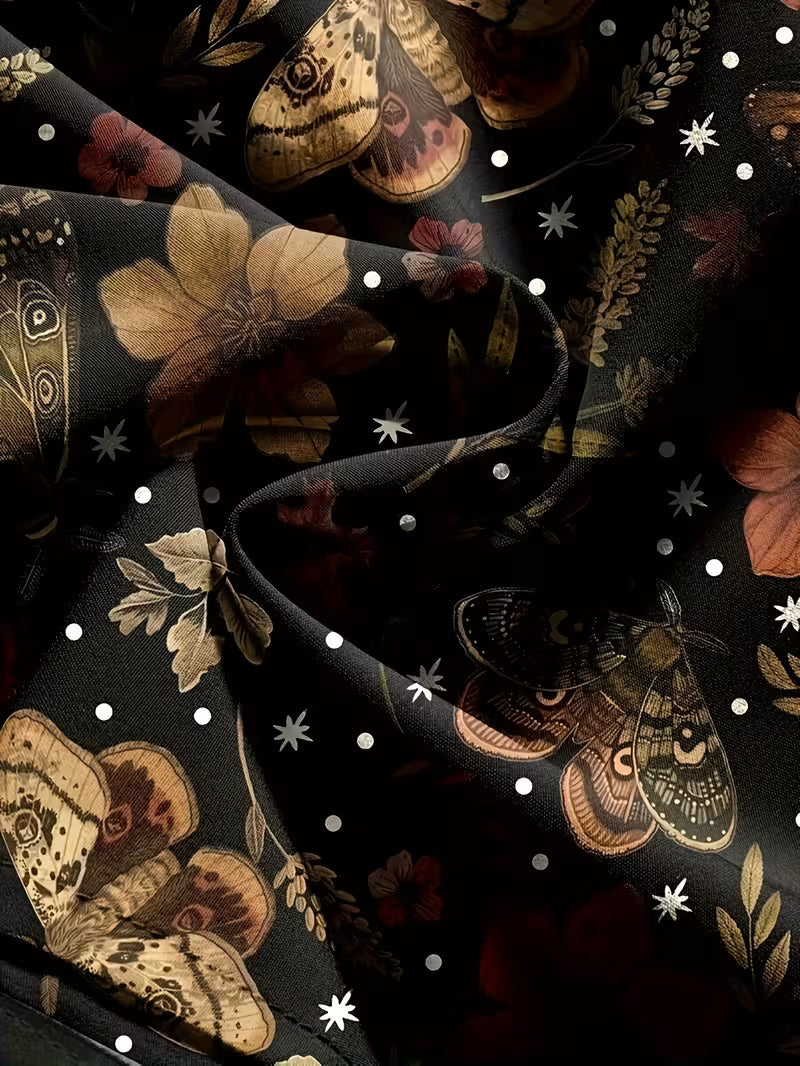 Vintage Leaf Maxi Dress for Women