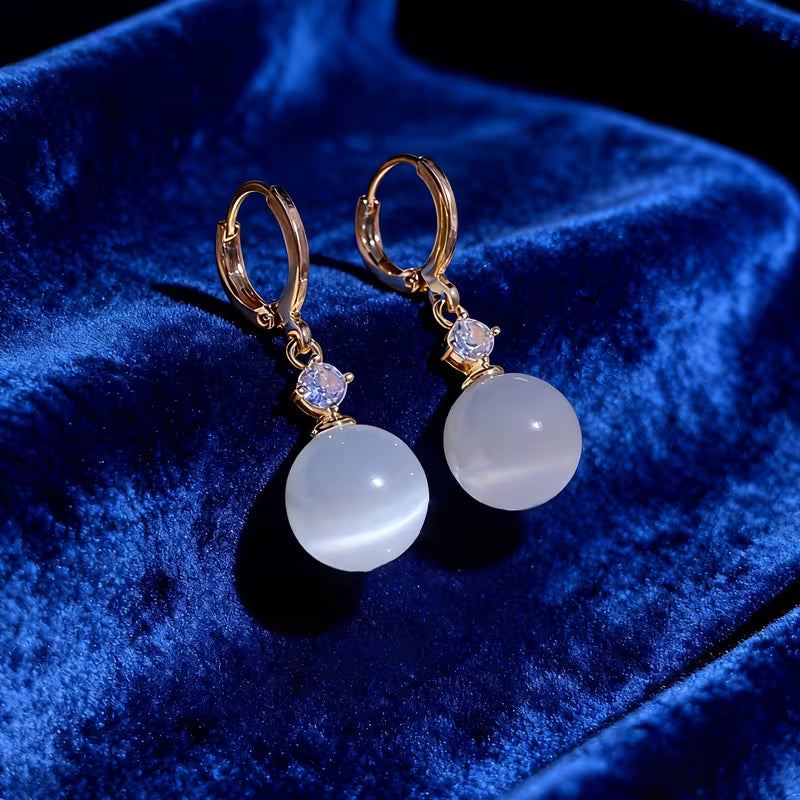 Cat Eye Golden Earrings for Women