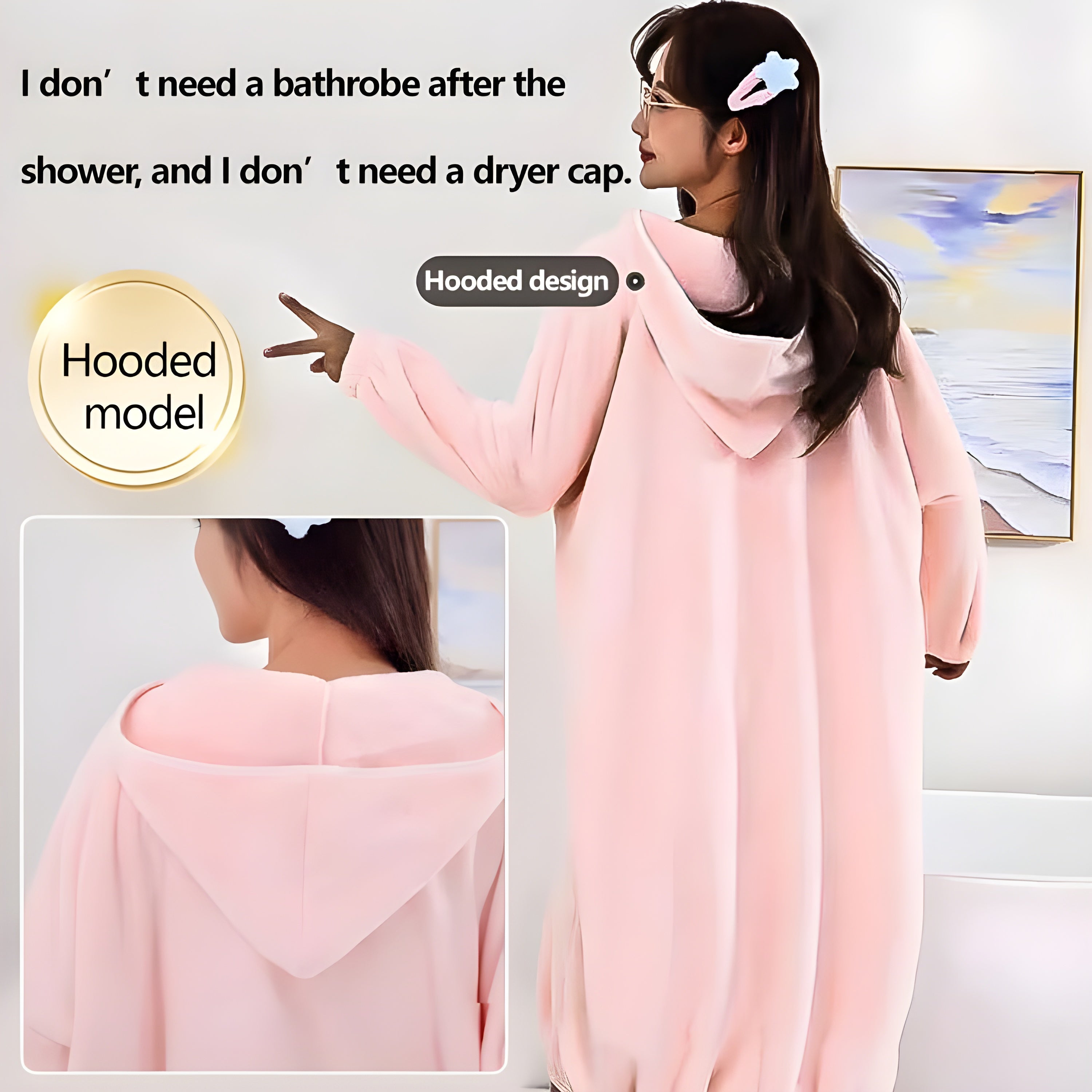 Ultra-Absorbent & Quick-Dry Hooded Bathrobe