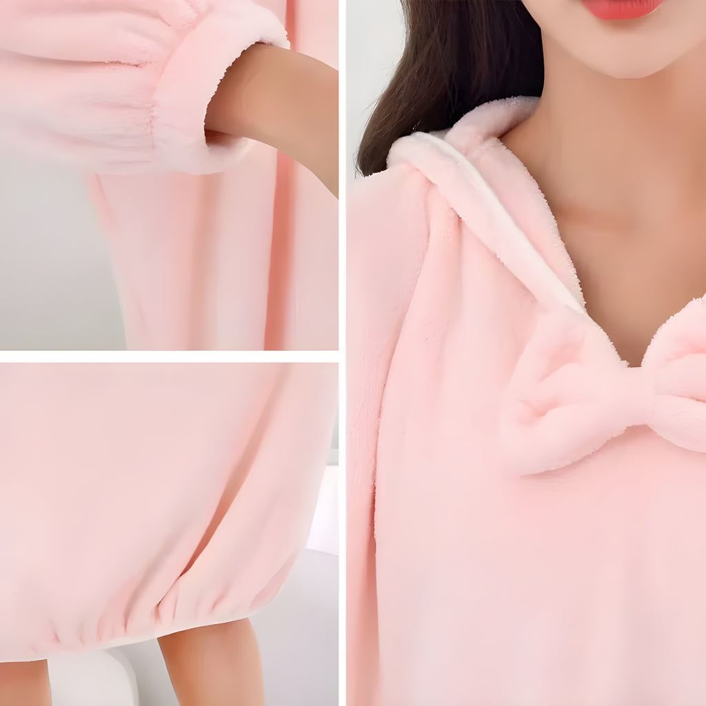 Ultra-Absorbent & Quick-Dry Hooded Bathrobe