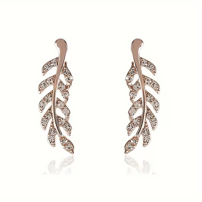 Adorable Symmetrical Hollow Leaf Earrings