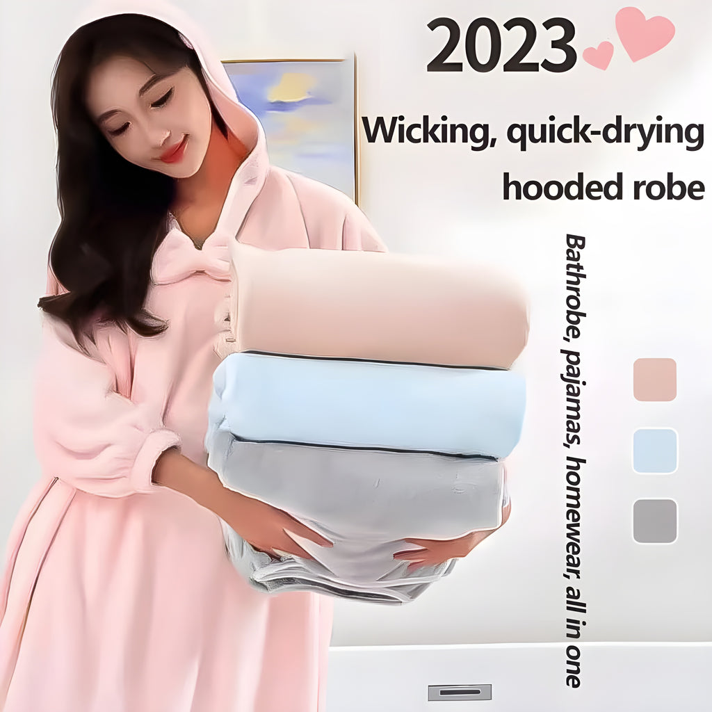Ultra-Absorbent & Quick-Dry Hooded Bathrobe