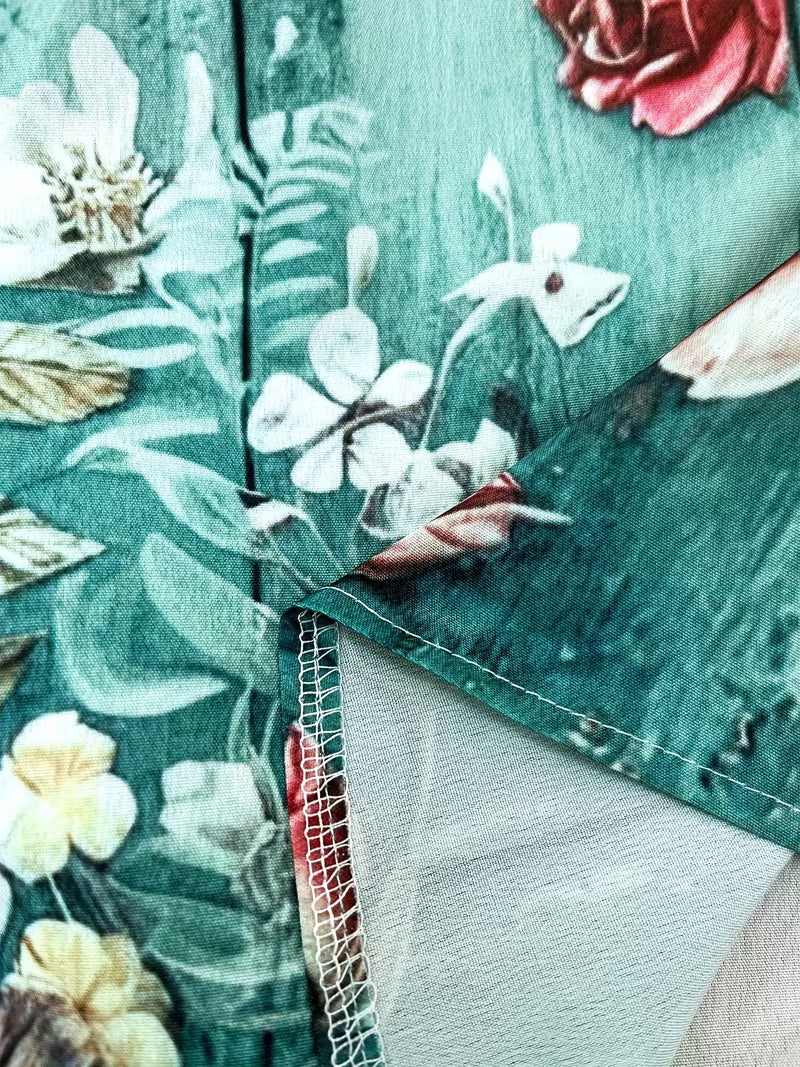 Vintage Garden Ruffle Top for Women