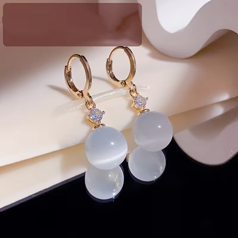 Cat Eye Golden Earrings for Women